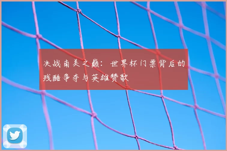 决战南美之巅：世界杯门票背后的残酷争夺与英雄赞歌