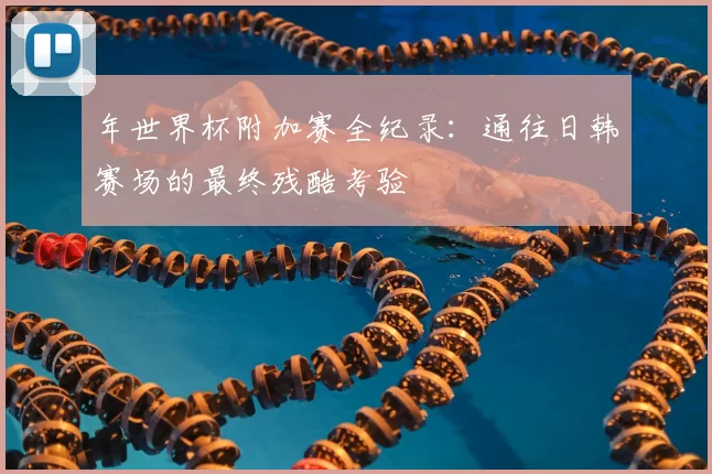 年世界杯附加赛全纪录:通往日韩赛场的最终残酷考验